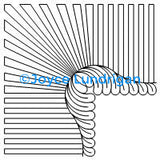 Feather Vein Scallop Border Corner 9 Inch Set