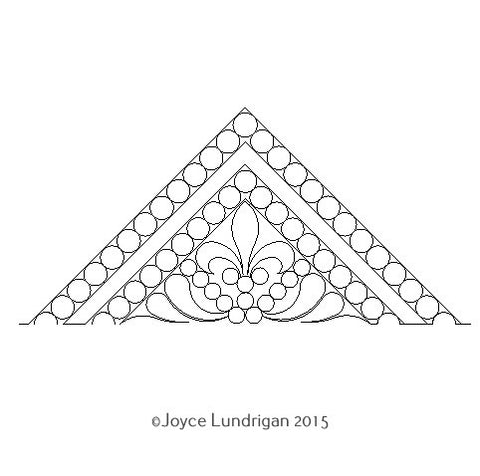 MD Channel Small Pearls Triangle Base with Fleur De Lis Pearls P2P Tri