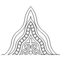 MD Double Curvy 60 Deg P2P Filigree Triangle