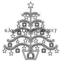Redwork Xmas Tree Quilt Star