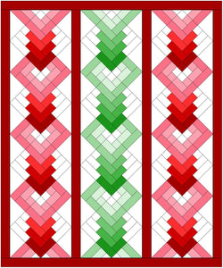 Log Cabin Topiary Piecing Pattern