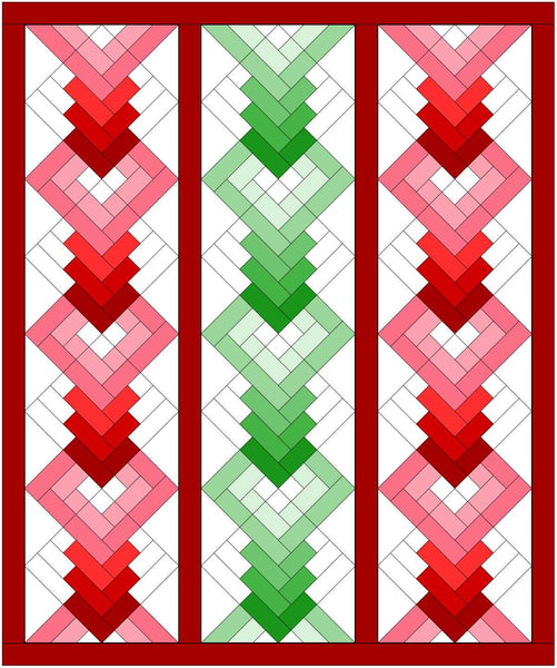 Log Cabin Topiary Piecing Pattern