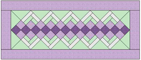 Skill Builders April 2024 Saving Time Tablerunner Piecing Pattern