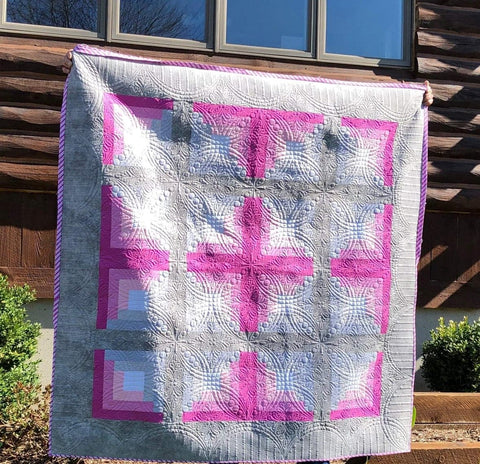 Double Wedding at the Log Cabin Piecing Pattern