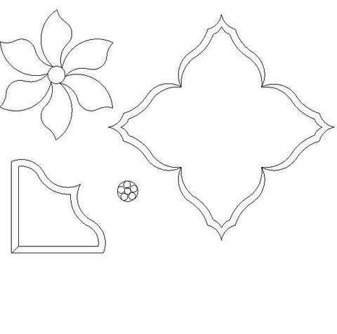 Poinsettia Raw Edge Applique Pattern Set
