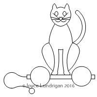 Redwork Cat Pull Toy