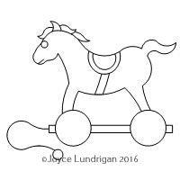 Redwork Horse Pull Toy