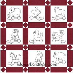 Redwork Pull Toy Set